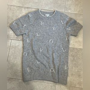 Minnie Rose Short Sleeve Love Cashmere Sweater